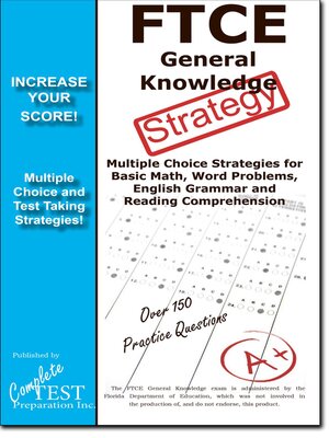 cover image of FTCE General Knowledge Test Stategy!